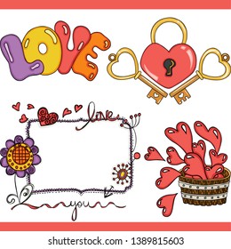 Love you set digital elements