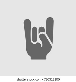 I love you sign hand gesture vector icon eps 10. ILU symbol.