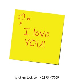 I love you sign label vector art illustration with fantastic font and nice yellow black color