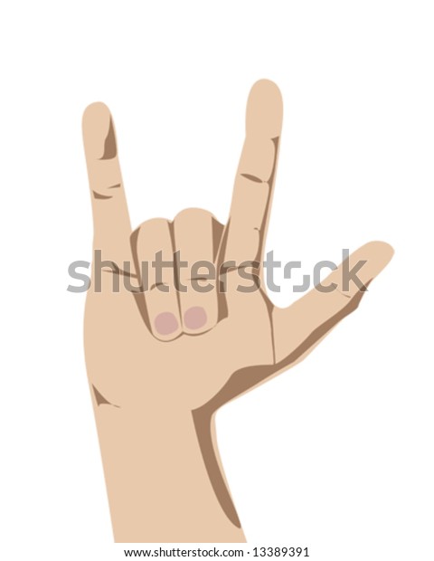 Love You Sign Language Vector Illustration Stock Vector ...