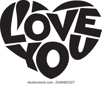 I love you silhouette love vector design