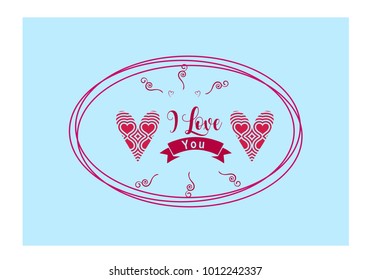 " I Love you" simple lettering in vector 