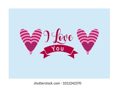 " I Love you" simple lettering in vector 