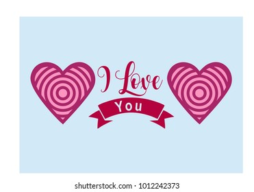 " I Love you" simple lettering in vector 