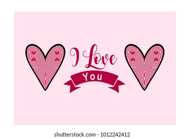 " I Love you" simple lettering in vector 