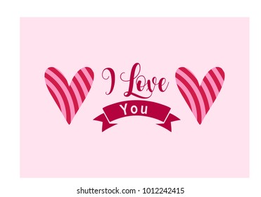" I Love you" simple lettering in vector 