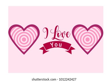 " I Love you" simple lettering in vector 
