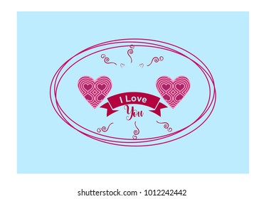 " I Love you" simple lettering in vector 