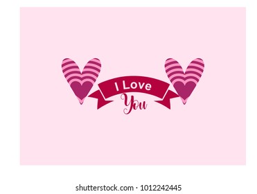 " I Love you" simple lettering in vector 