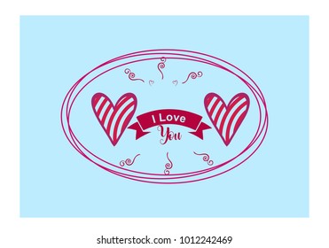 " I Love you" simple lettering in vector 