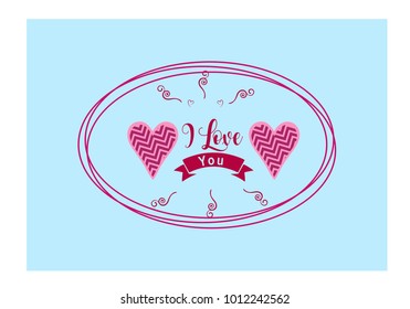 " I Love you" simple lettering in vector 