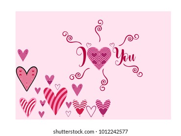 " I Love you" simple lettering in vector 
