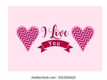 " I Love you" simple lettering in vector 