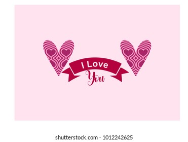 " I Love you" simple lettering in vector 