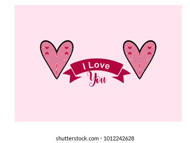 " I Love you" simple lettering in vector 