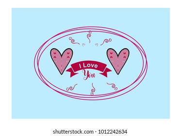 " I Love you" simple lettering in vector 