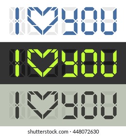 I love you smart digital confession. Message about feelings in nerd style.