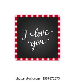 I love you square frame
