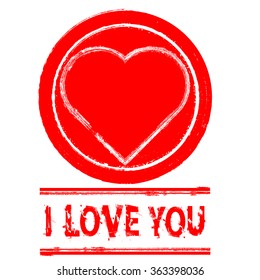 i Love you stamp
