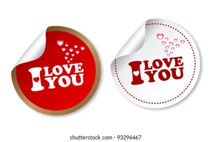 I love you stickers