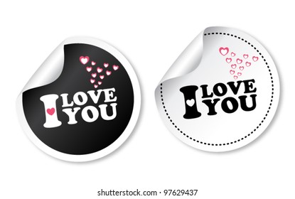 I love you stickers