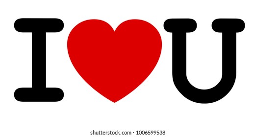 I love you - stock vector