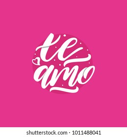 I love you - Te amo gift card pink background