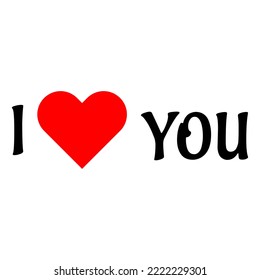 i love you text design on white background