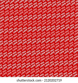 'Love you' text written Background with red colour.