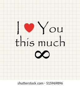 I love you this much - funny inscription template