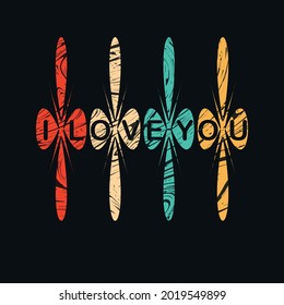 i love you t-shirt design