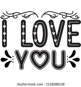 i love you t-shirt design ,vector file.
