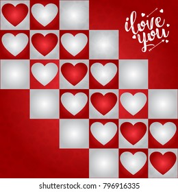 I love you typographic card 