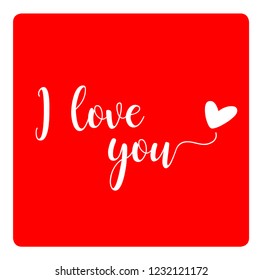 I love you typography