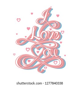 I Love You Typography 