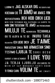 I love you - typography design