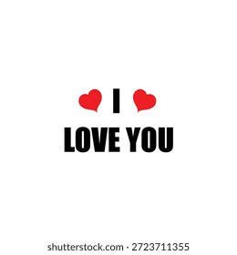 Te amo Tipografía con amor Rojo