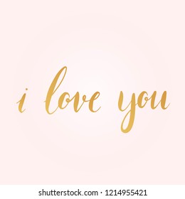 I love you typography style vector