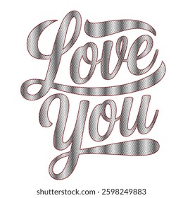 Love you typography t-shirt design 
