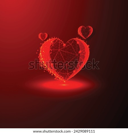 i love you valentine love abstract low poly red warfare 