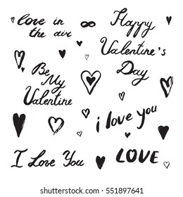 I love you Valentine' s day text set