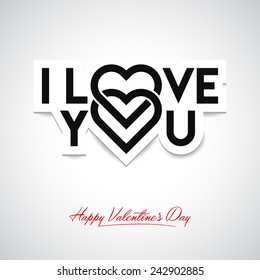 I Love You. Valentine's card