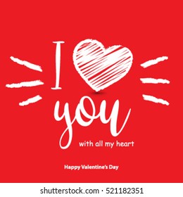 I Love You for Valentine's Day Layout/Design Cover Background