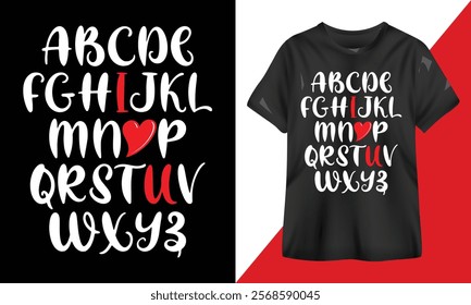 I Love You Valentines Day T-shirt Design