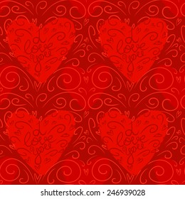 I love you. Valentine's day. Vector seamless pattern