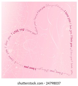 I love you vector card