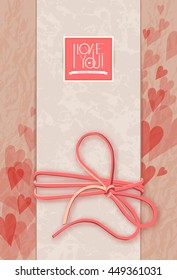 I love you. Vector card