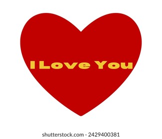 I love you vector design in white background