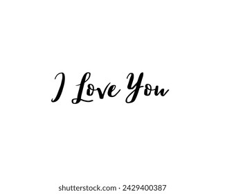 I love you vector design in white background