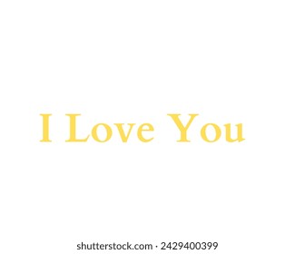 I love you vector design in white background